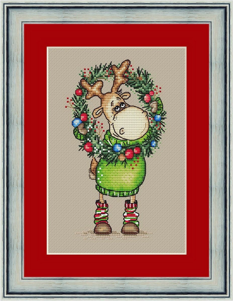 Animal Cross Stitch Pattern PDF Instant Download Christmas Etsy