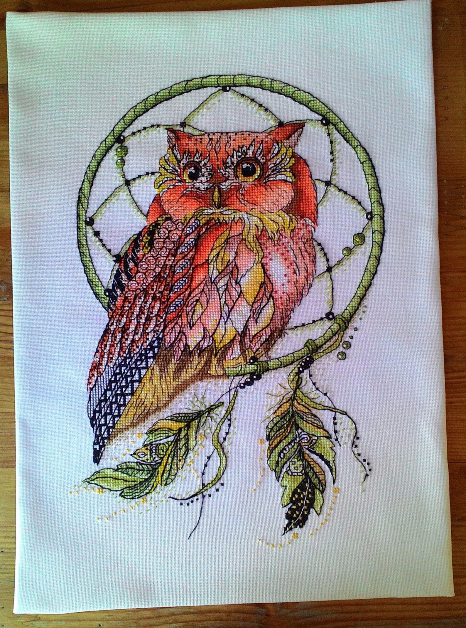 Dream Catcher Cross Stitch Pattern PDF Instant Download Owl | Etsy