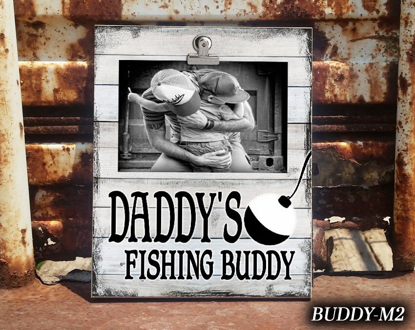 BUDDY Daddy's Fishing Buddy Clip Frame Photo Frame Etsy