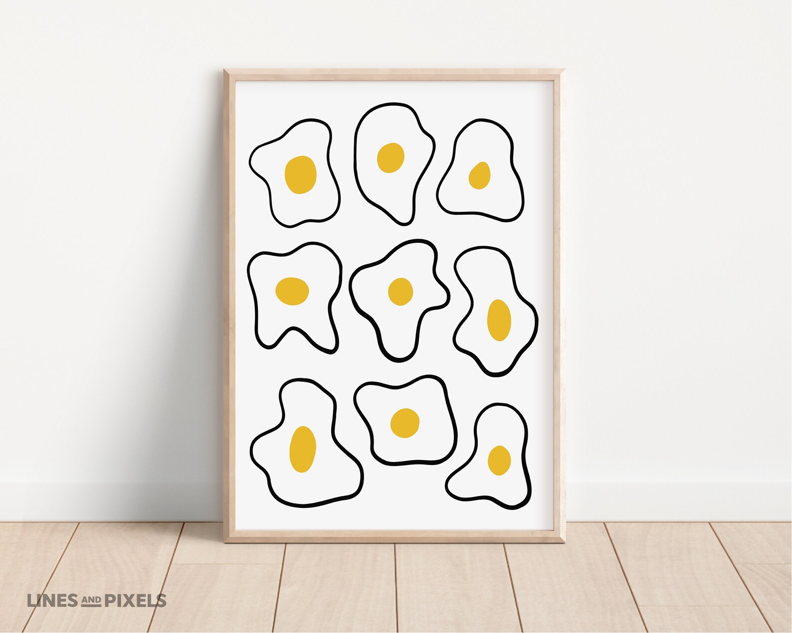 Sunny Side up Egg Art Print Kitchen Decor Funky Decor - Etsy