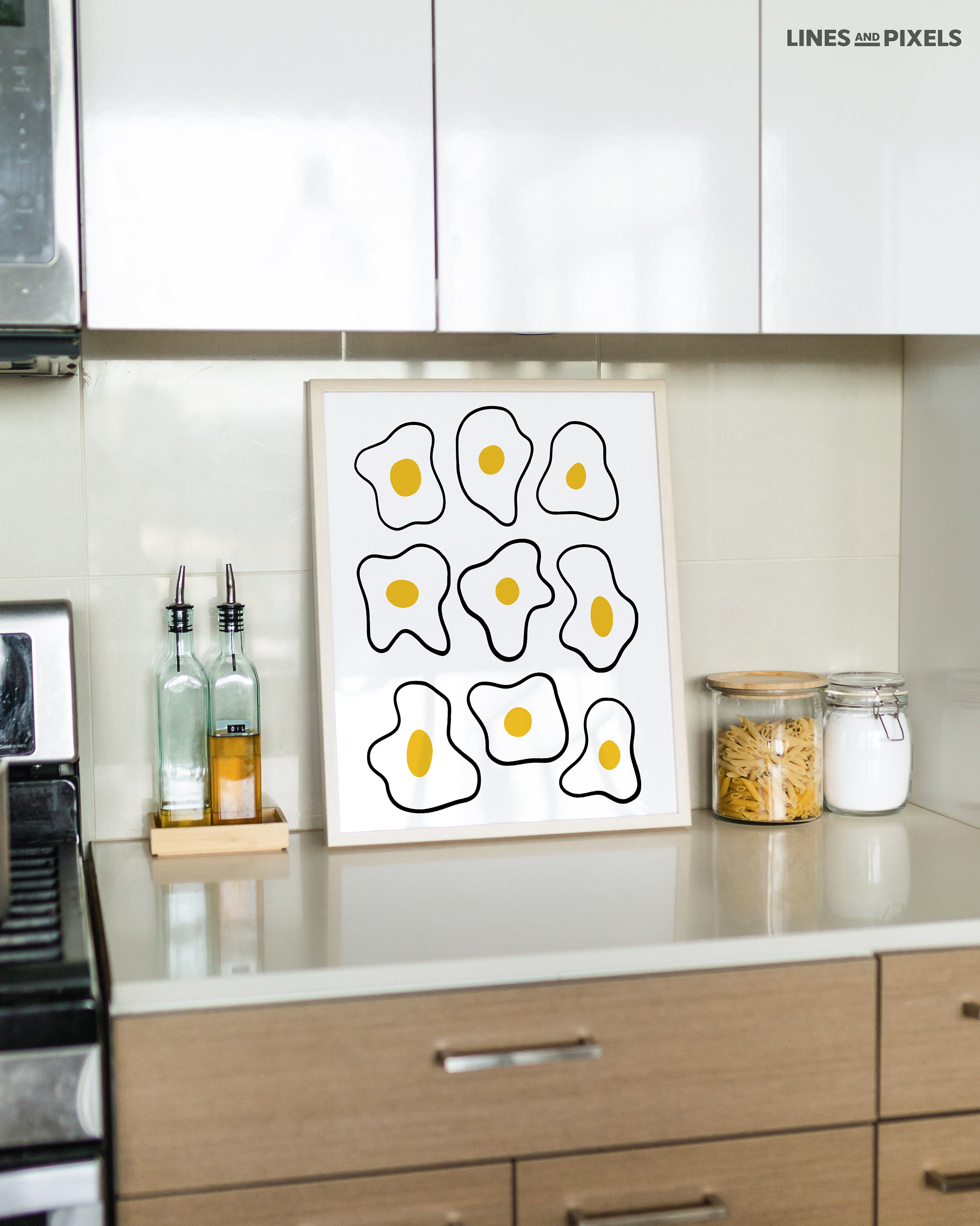Sunny Side up Egg Art Print Kitchen Decor Funky Decor - Etsy