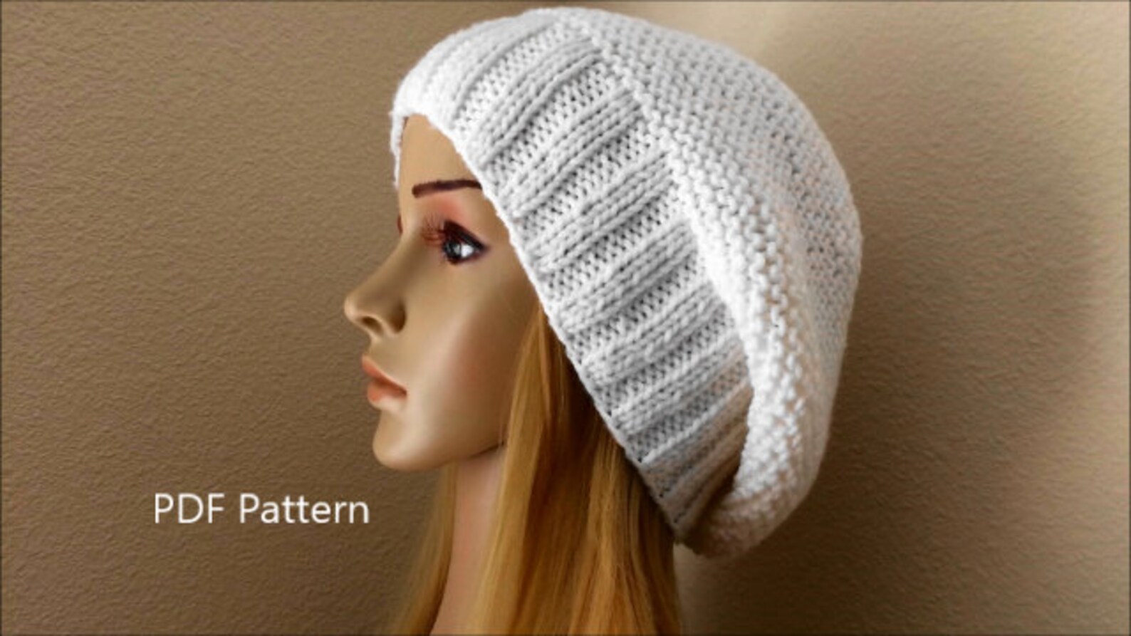 How to Knit A Slouchy Hat PDF File Etsy