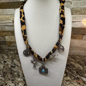 Bandana Charm Necklace, Western Charm Necklace