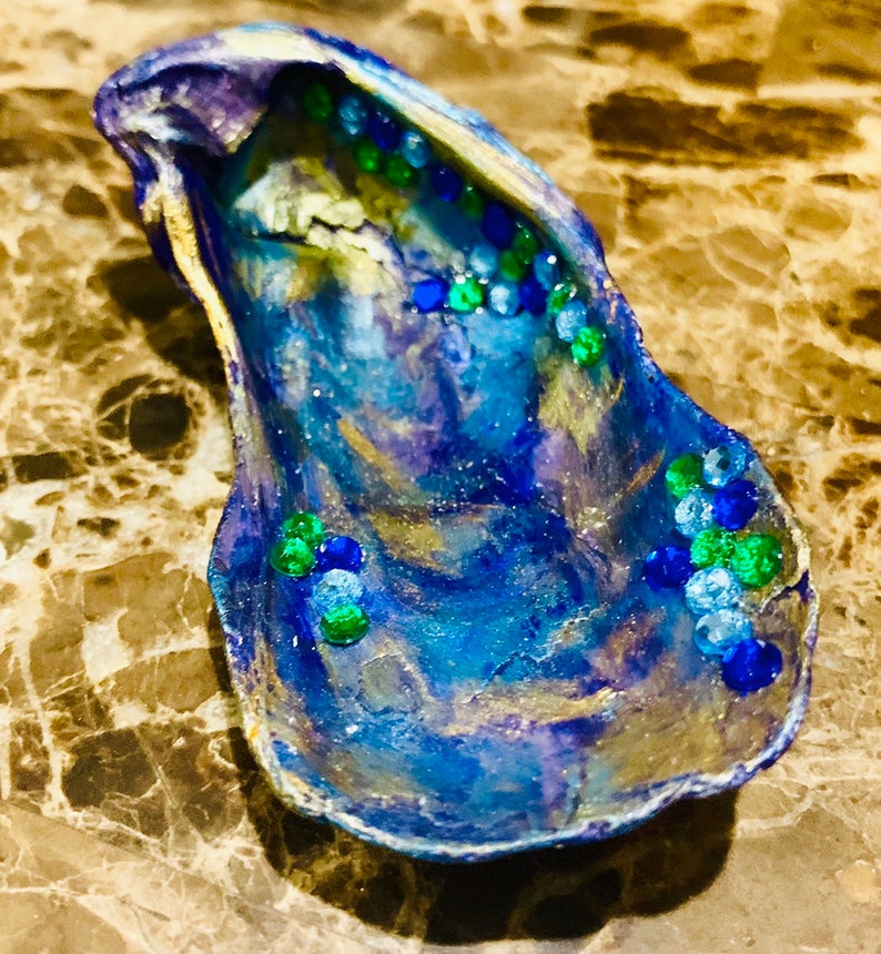 Oyster Shell/bling/peacock/rhinestones/coastal Decor/bridal - Etsy