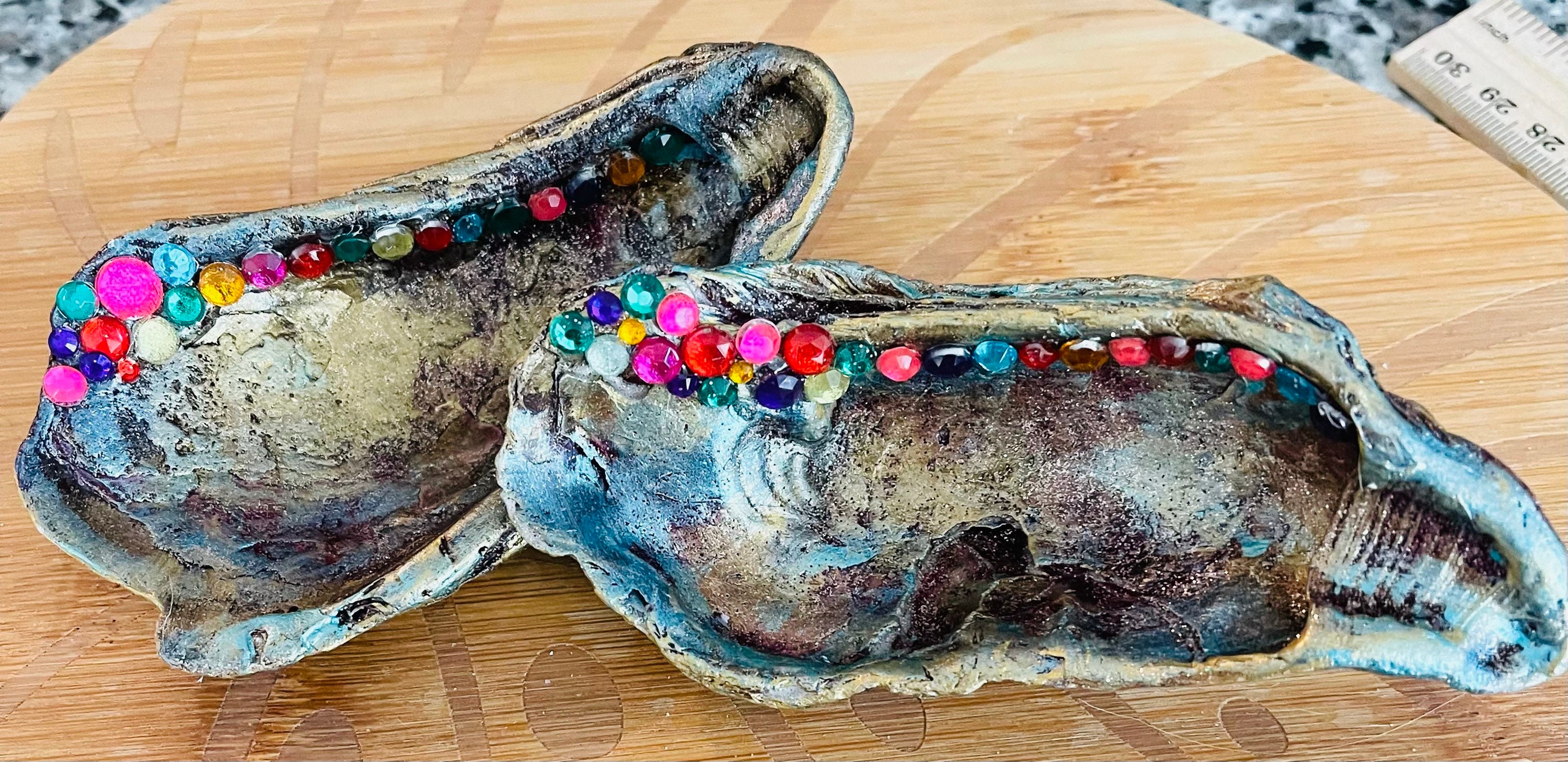 Oyster Shell/bling/peacock/rhinestones/coastal Decor/bridal - Etsy