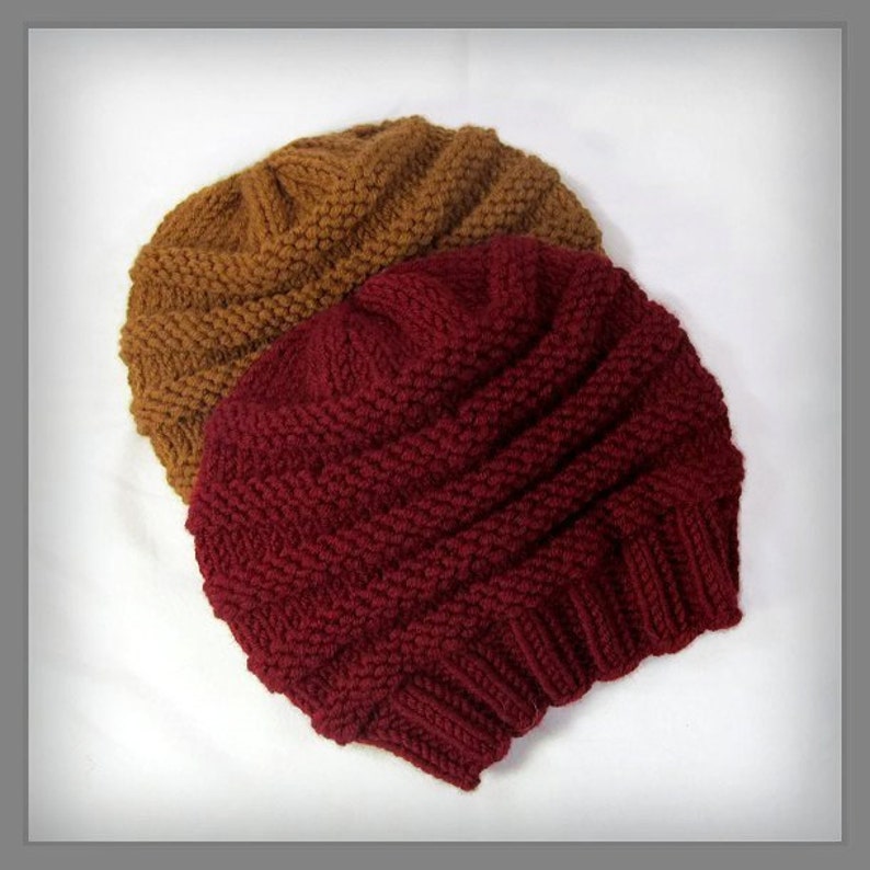 Knit Hat Womens Chunky Knitted Hat Beehive Beanie Hat Girls Hat Winter Hat Winter Accessories Accordian Hat Red Handknit Hat Fall Fashion