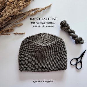 Baby Hat | PDF Knitting Pattern | Darcy Baby Hat Knitting Pattern | preemie-24 months