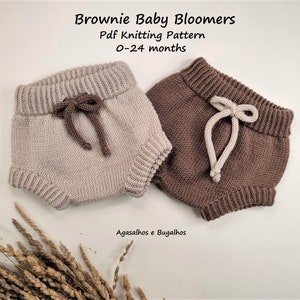 Brownie Baby Bloomers Knitting Pattern | Baby Shorts Pattern | PDF Knitting Pattern | 0-24 Months