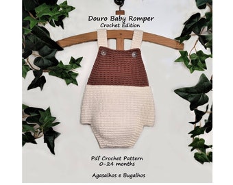 PDF Crochet Pattern | Douro Baby Romper Crochet Edition | Baby Romper Crochet Pattern | 0-24 months
