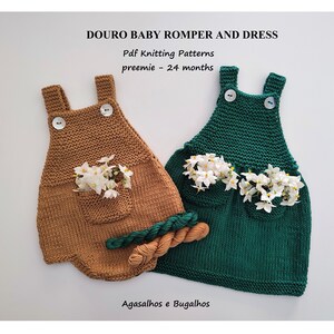 Douro Baby Romper Knitting Pattern and Dress Knitting Pattern | Baby Romper and Dress | PDF Knitting Pattern | 0-24 months