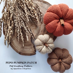 Pepo Pumpkin Patch Knitting Pattern | Halloween Decoration | Pumpkin Pattern | Fall Patterns (English, Portuguese and Spanish)