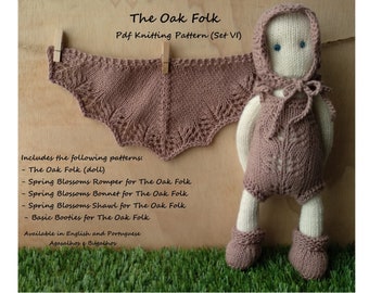 PDF Knitting Pattern | The Oak Folk Doll Knitting Pattern | Set VI (body and doll clothes)