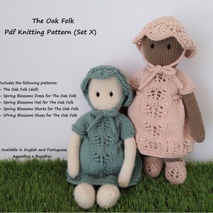 PDF Knitting Pattern | The Oak Folk Doll Knitting Pattern | Set X (body and doll clothes)