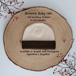 PDF Knitting Pattern Brownie Baby Hat Knitting Pattern 0-24 Months image 1