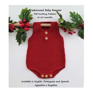 Cedarwood Baby Romper Knitting Pattern | Baby Romper Pattern | PDF Knitting Pattern | 0-24 Months