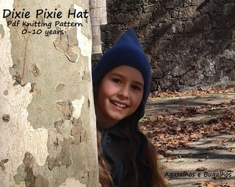 PDF Knitting Pattern | Dixie Pixie Hat Knitting Pattern | 0-10 years