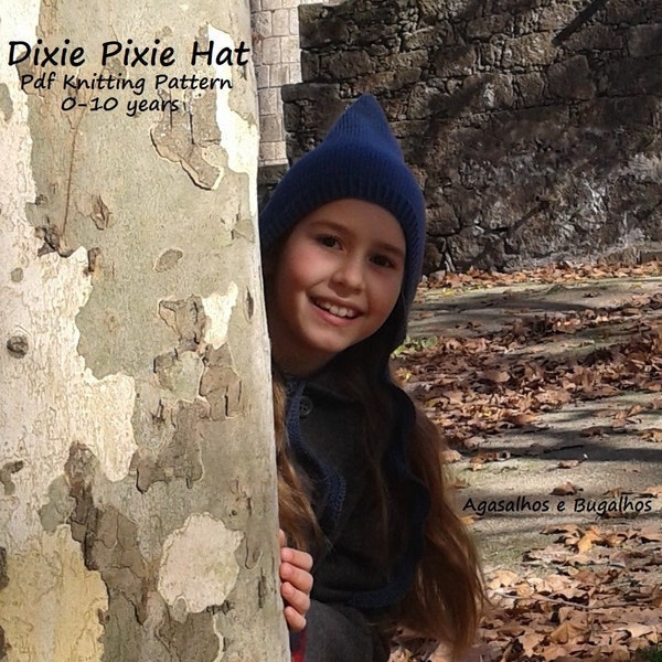 Modèle de tricot PDF | Modèle de tricot de chapeau Dixie Pixie | 0-10 ans