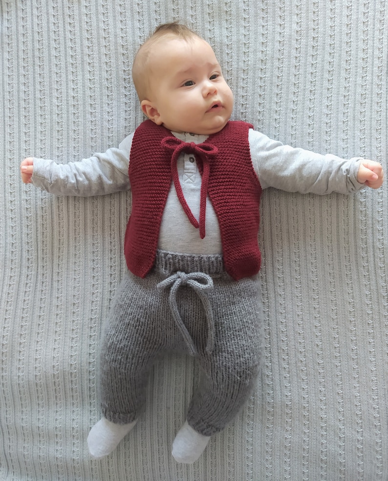 PDF Knitting Pattern Woodlands Baby Waistcoat Knitting Etsy