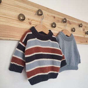 Brownie Baby Sweater Knitting Pattern Drop Shoulder Sweater Baby Sweater PDF Knitting Pattern 0-24 Months image 3