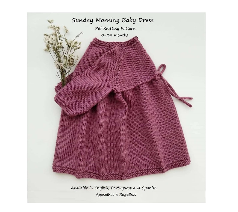PDF Knitting Pattern | Sunday Morning Baby Dress Knitting Pattern | 0-24 Months 