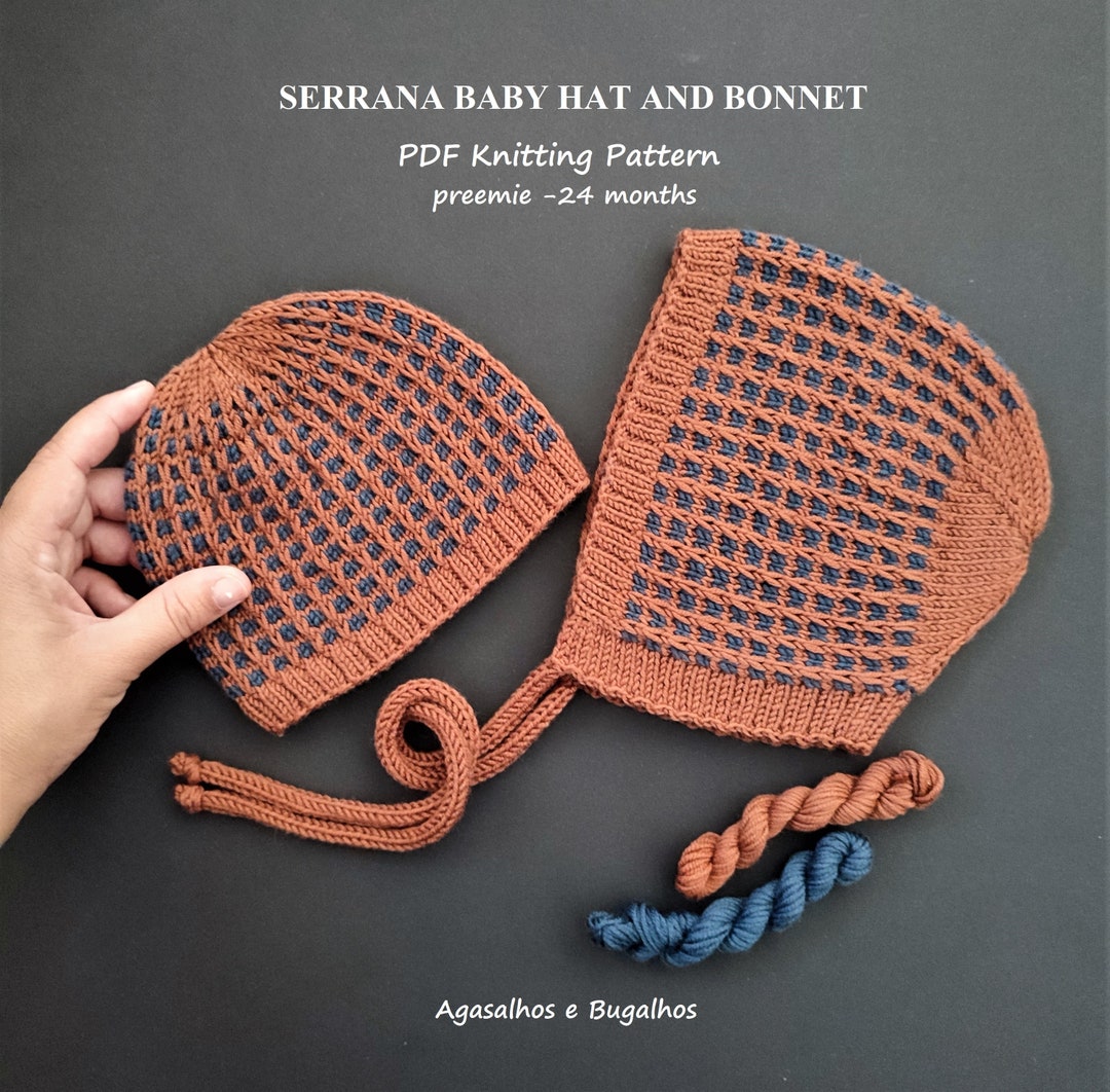 Serrana Baby Hat and Bonnet Knitting Pattern PDF Knitting
