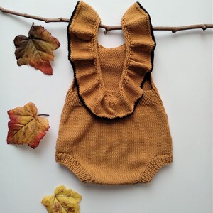 Fall Duo Baby Romper Knitting Pattern Baby Romper Pattern PDF Knitting Pattern 0-24 Months image 9