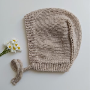 PDF Knitting Pattern Ivory Baby Bonnet and Booties Knitting Pattern ...
