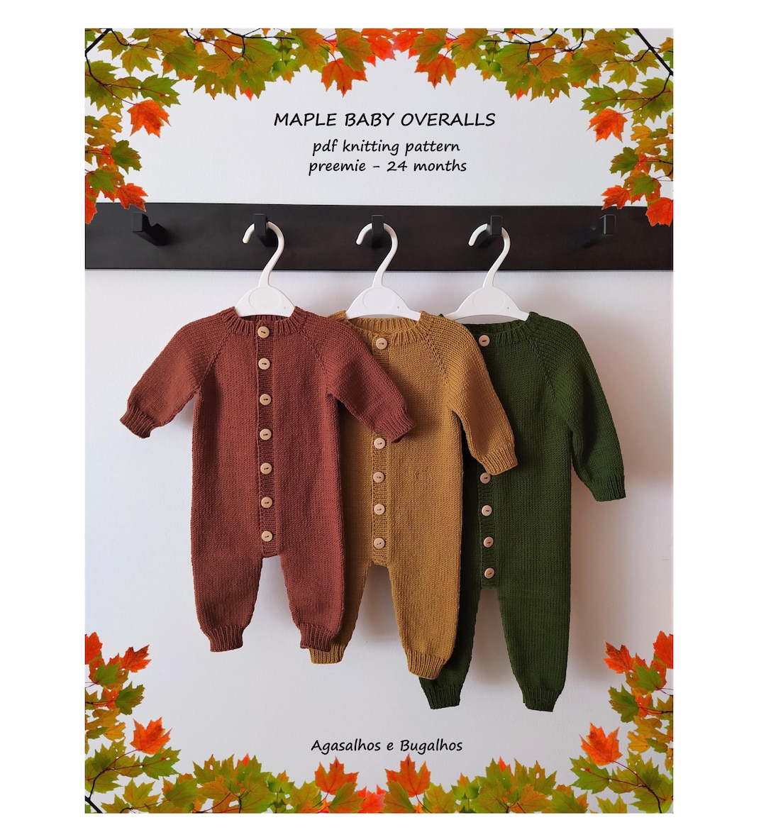 Maple Baby Overalls Knitting Pattern | Baby Romper Pattern | PDF ...
