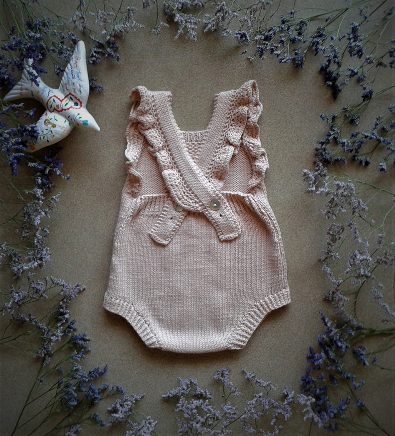 Spring Duo Baby Romper Knitting Pattern Baby Romper PDF Knitting Pattern 0-24 months image 10