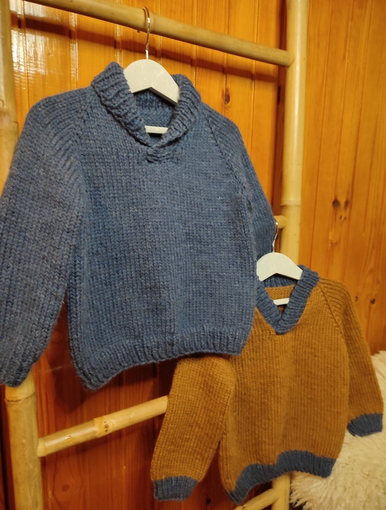 Modèle de tricot de pull pour enfants Caress Pull haut vers le bas Modèle de pull pour enfants Modèle de tricot PDF 0-14 ans image 8