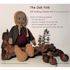 PDF Knitting Pattern | The Oak Folk Doll Knitting Pattern | Set I (body and doll clothes)