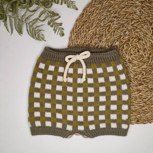 Gingham Baby Bloomers and Romper Knitting Pattern Baby Shorts Pattern PDF Knitting Pattern 0-24 Months image 10