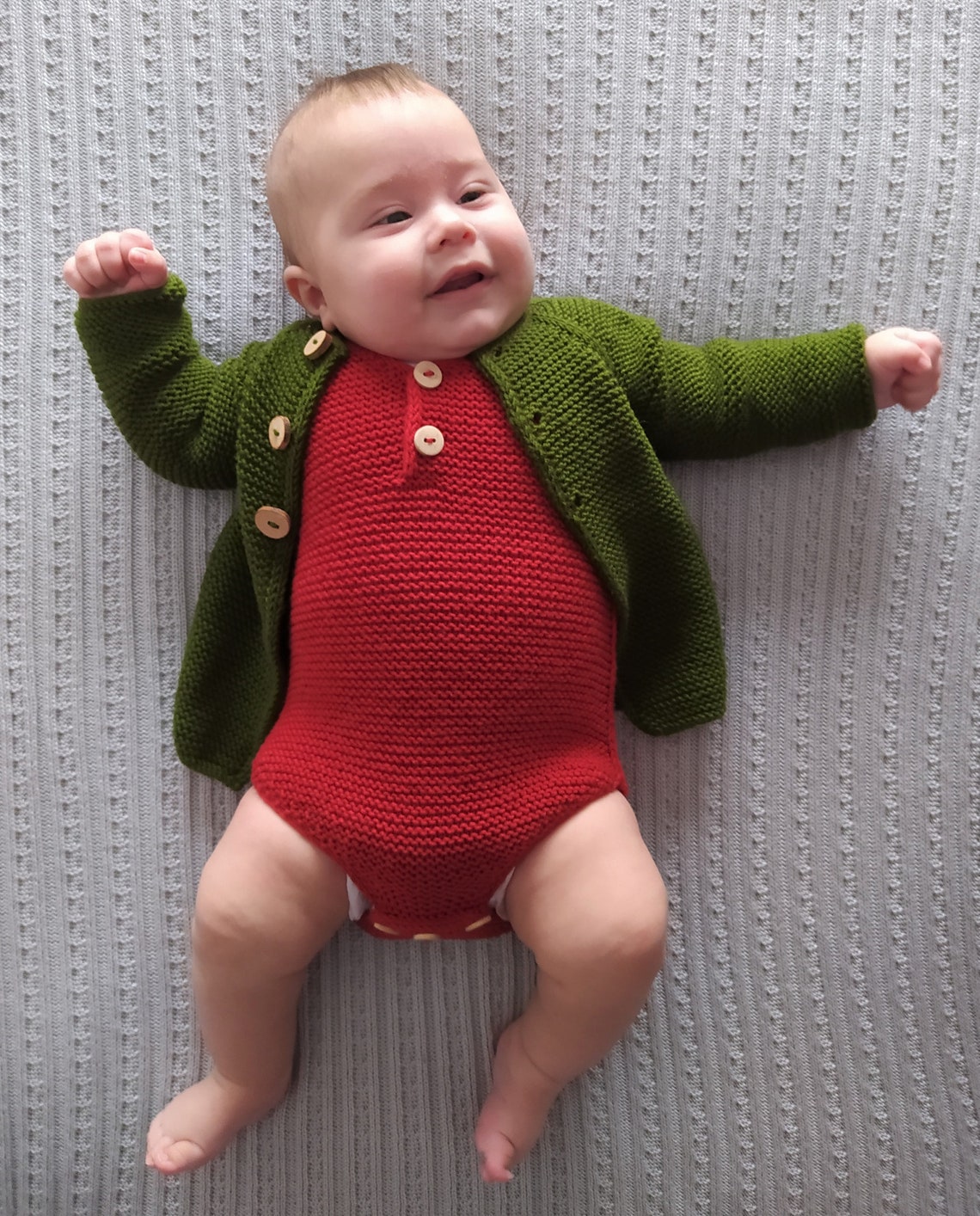 Baby Knitting Pattern Cedarwood Baby Cardigan Pants and | Etsy