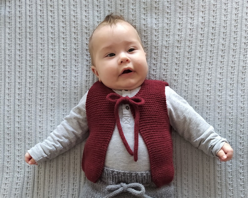 PDF Knitting Pattern Woodlands Baby Waistcoat Knitting Etsy