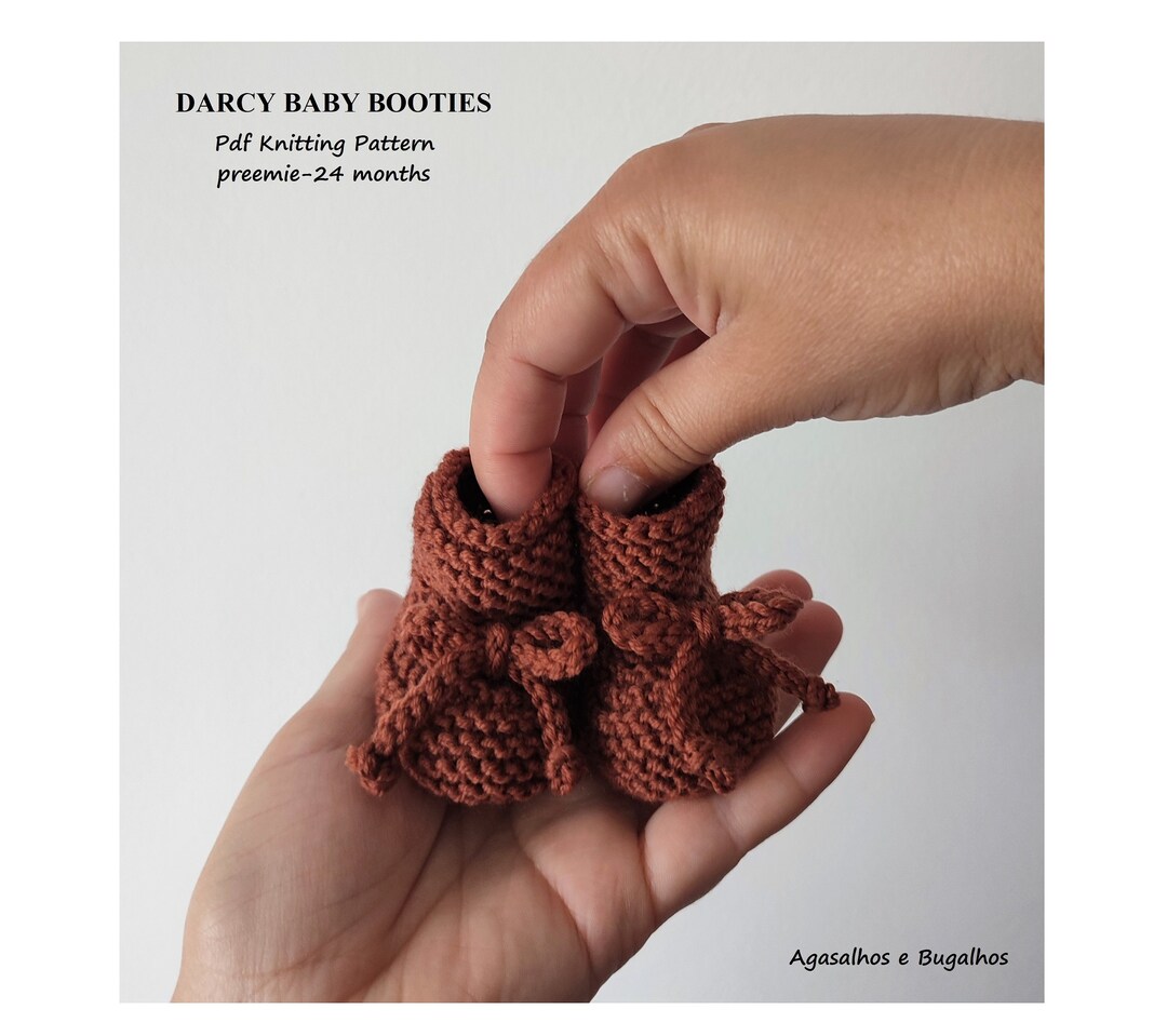 Baby Booties PDF Knitting Pattern Darcy Baby Booties Knitting Pattern Preemie 24 Months Etsy UK