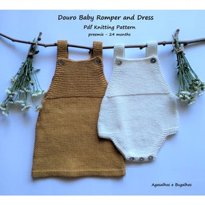 Douro Baby Romper Knitting Pattern and Dress Knitting Pattern | Baby Romper and Dress | PDF Knitting Pattern | 0-24 months
