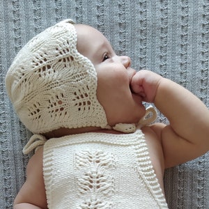 Spring Blossoms Baby Bonnet Knitting Pattern Pdf Knitting Pattern Preemie-24 Months image 2