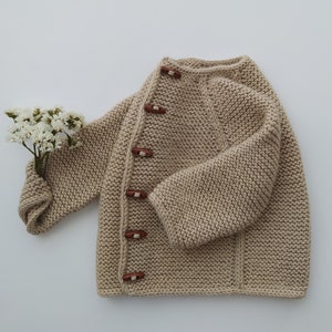 Cedarwood Kids Cardigan Knitting Pattern Top Down Cardigan Garter Stitch Kids Cardigan PDF Knitting Pattern 0-14 years image 5