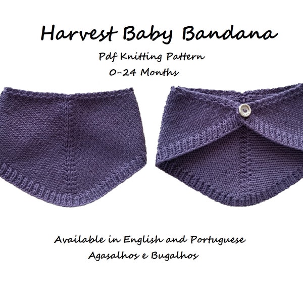 PDF Knitting Pattern | Harvest Baby Bandana | 0-24 Months