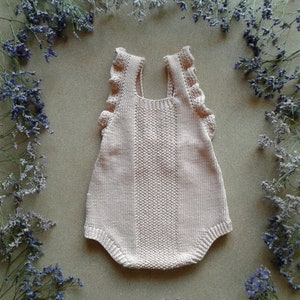 Spring Duo Baby Romper Knitting Pattern Baby Romper PDF Knitting Pattern 0-24 months image 7