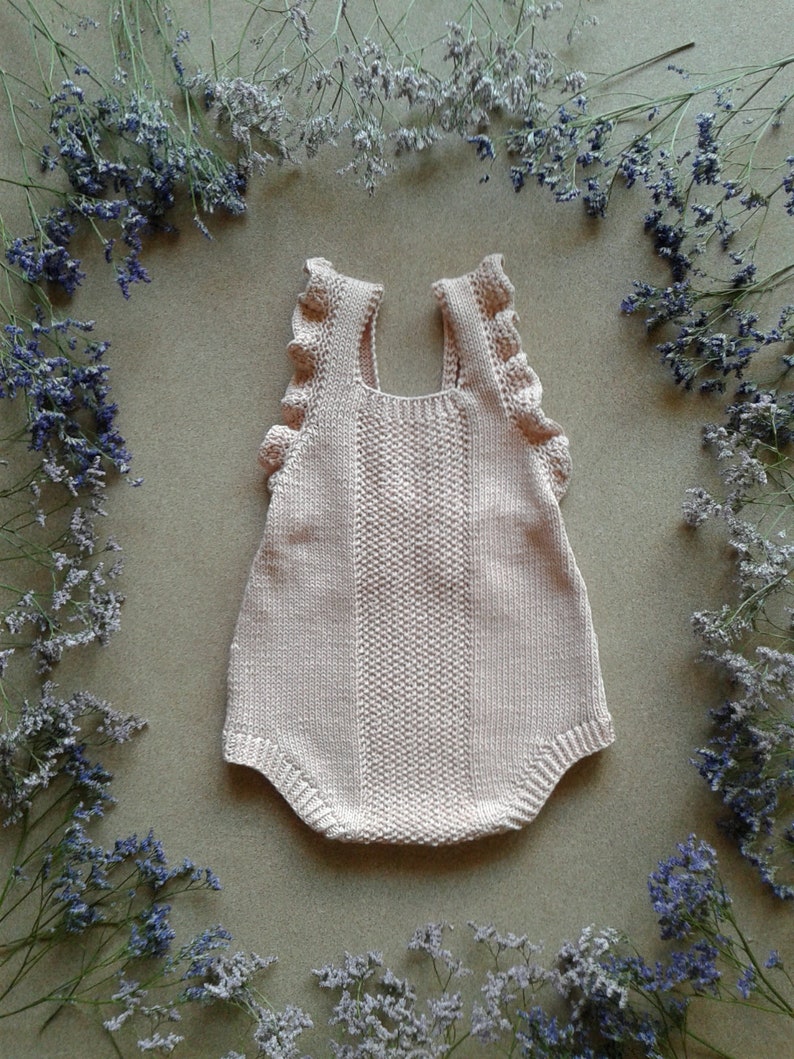 Baby Romper Knitting Pattern Spring Duo Baby Romper Knit Etsy