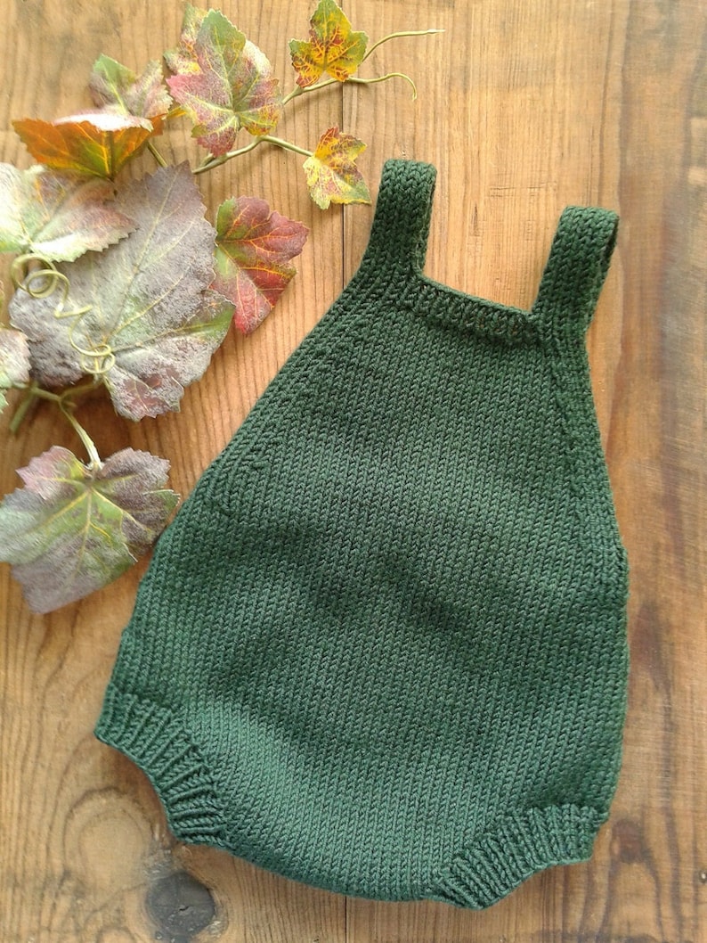 Fall Duo Baby Romper Knitting Pattern Baby Romper Pattern PDF Knitting Pattern 0-24 Months image 5