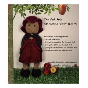 PDF Knitting Pattern The Oak Folk Doll Knitting Pattern Set IV body and doll clothes image 1