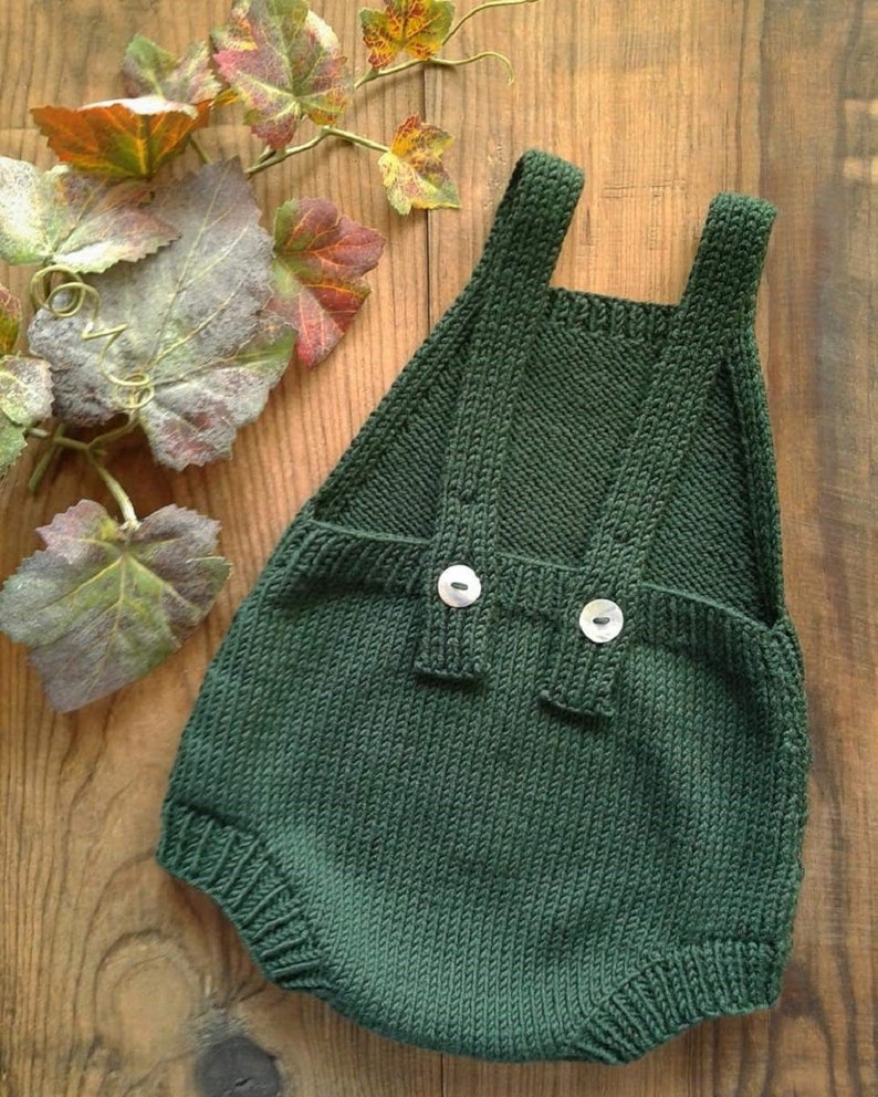 Fall Duo Baby Romper Knitting Pattern Baby Romper Pattern PDF Knitting Pattern 0-24 Months image 8