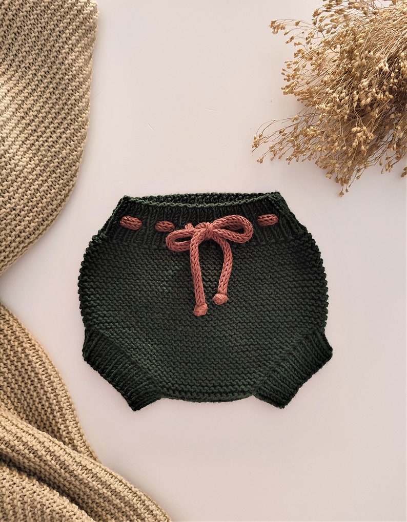 Clover Baby Diaper Cover Knitting Pattern Baby Shorts Pattern PDF Knitting Pattern preemie-24 Months image 4