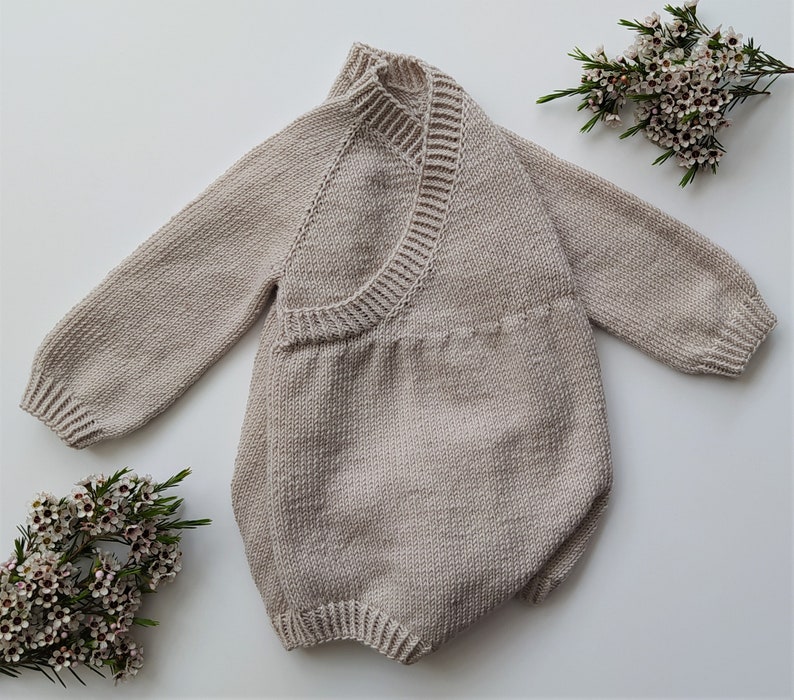 PDF Knitting Pattern Ivory Baby Romper Knitting Pattern Etsy