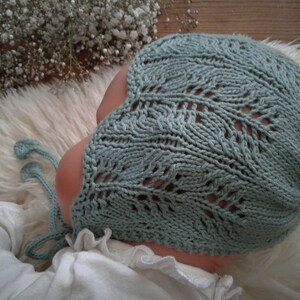 Spring Blossoms Baby Bonnet Knitting Pattern Pdf Knitting Pattern Preemie-24 Months image 7