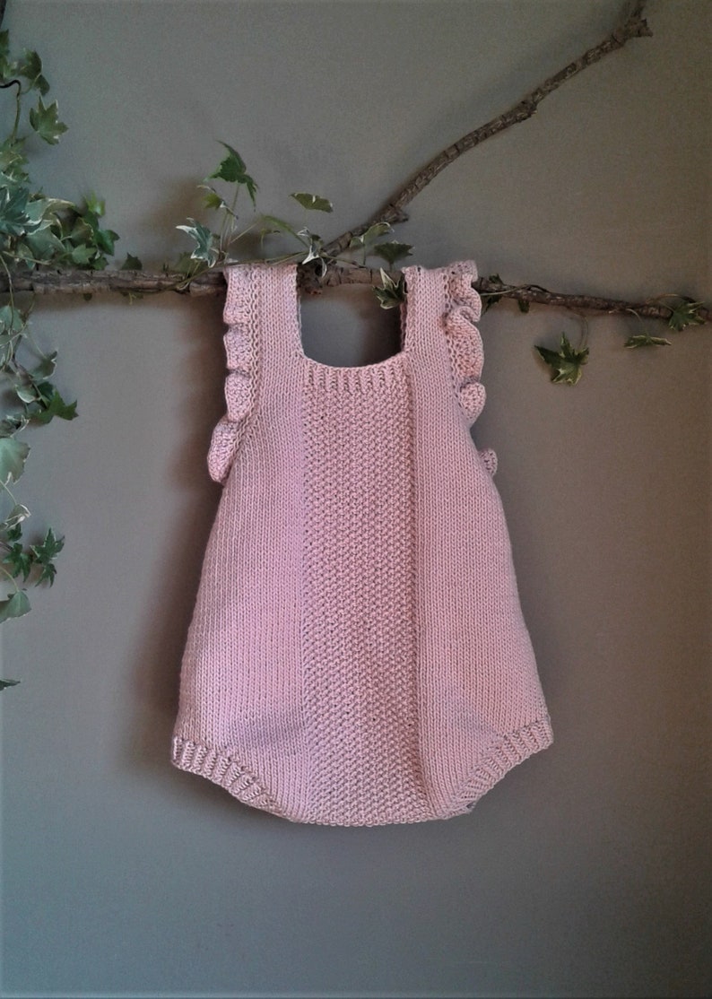 Spring Duo Baby Romper Knitting Pattern Baby Romper PDF Knitting Pattern 0-24 months image 3