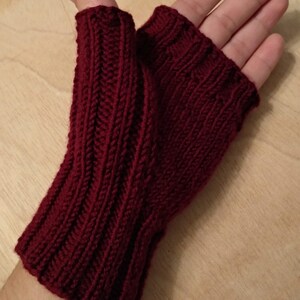 KNITTING PATTERN Family Fingerless Gloves S , M, L Pdf Tutorial image 7