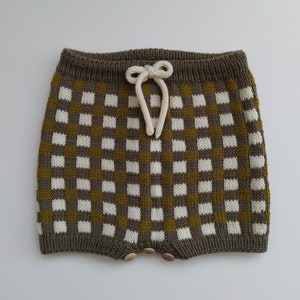 Gingham Baby Bloomers and Romper Knitting Pattern Baby Shorts Pattern PDF Knitting Pattern 0-24 Months image 5